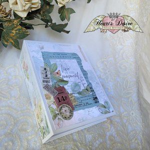 Junk Journal Photo Album Live in the Moment Garden Butterfly Vintage Inspired